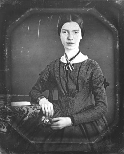 Daguerreotype of the poet Emily Dickinson, taken circa 1848. From the Todd-Bingham Picture Collection and Family Papers, Yale University Manuscripts & Archives Digital Images Database, Yale University, New Haven, Connecticut. 