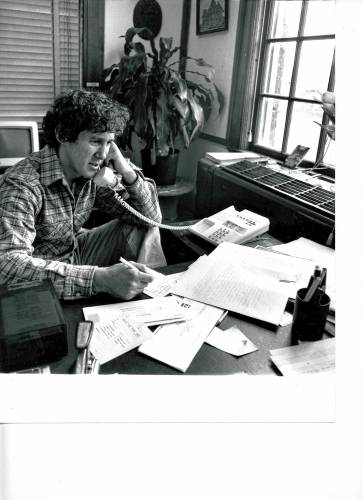 Aaron Lansky, seen here circa 1980, collected Yiddish books and other material for years before the Yiddish Book Center opened at Amherst College in 1997.