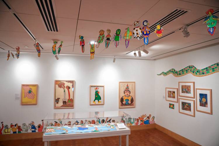 The exhibit, “Kid in a Candy Store,” featuring work by Seymour Chwast at the Eric Carle Museum in Amherst.